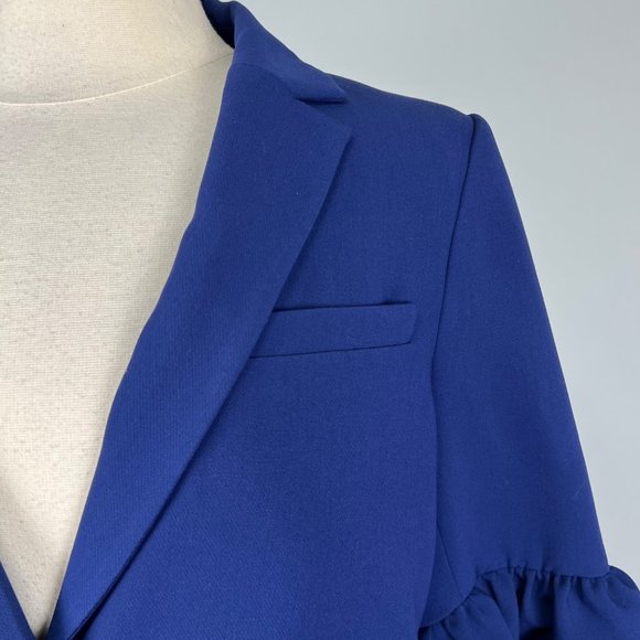 Banana Republic Womens Blue Bell Sleeve Coat Button Front Mid Length size Small - Picture 5 of 15